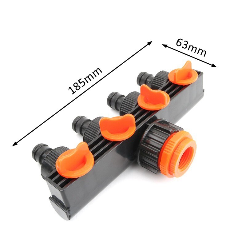 1 Set 4-Way Shunt Water Diverter 1/2" 3/4" 1" Thread Quick Connector Drip Garden Irrigation 4/7 8/11 12mm Hose Fitting: Valve