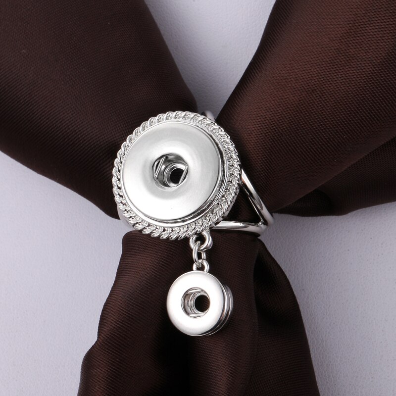 Snap Buttons Brooches Cufflinks Scarf Buckle Pins Brooch Fit DIY 18mm Snap Button Jewelry for Women Weddings Brooches Pins