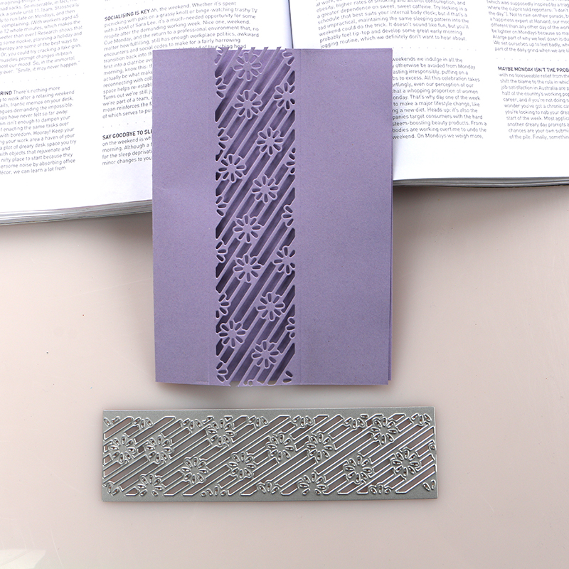 Duofen metal skære dies daisy blomster kant stencil til diy scrapbog papir album