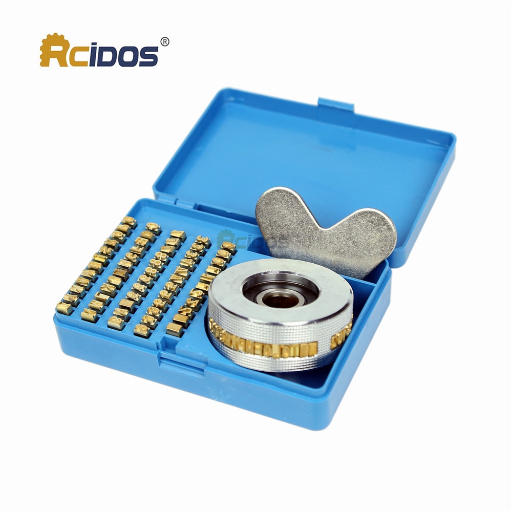 RCIDOS Convex/Concave 3x5x9mm brass letters kit for FR-900/FR-770 Continous band sealing machine character wheel box