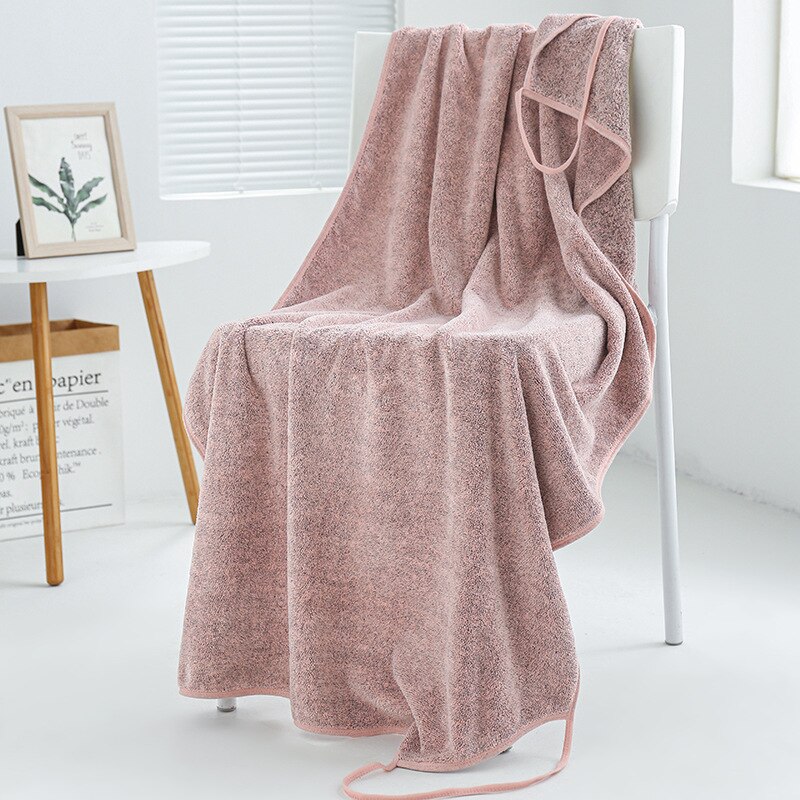 Albornoz de Microfibra Suave para Mujer, Toalla, para la Ducha, Baño, para el Hogar, para Sauna: Pink