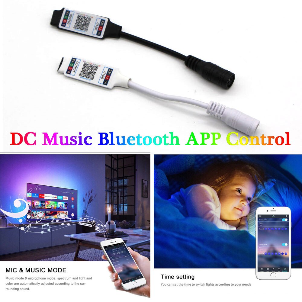 Wifi Mini Rgb Bluetooth Controller Dc 5V 12V 24V Mini Muziek Bluetooth Controller Light Strip Controller Voor rgb Rgbw Led Strip
