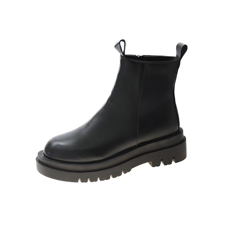 ELLALEE grande taille femme grosse botte chaude hiver Martin plate-forme Chelsea Western dames femmes bottines: 39