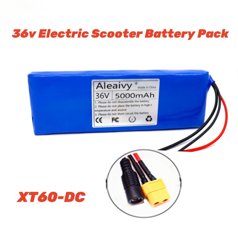 36V 10S1P 5000mAh batería 5Ah 18650 baterías recargables de iones de litio coche eléctrico bicicleta Scooter 20A BMS 500W: Gris