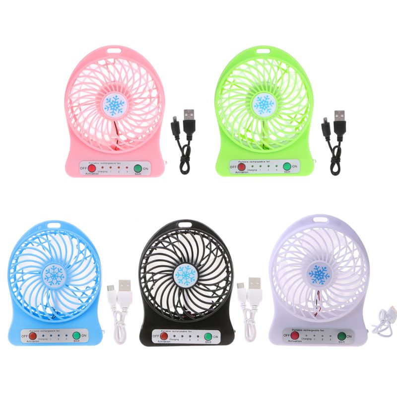 Draagbare Led Licht Mini Fan Luchtkoeler Mini Desk Usb Ventilator Derde Wind Usb Fan Oplaadbare Abs Draagbare Kantoor Outdoor thuis