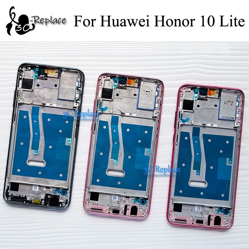 per Huawei Honor 10 lite/per Huawei honor 10 Gioventù Anteriore alloggi Telaio Piatto Schermo LCD Lunetta Piastra Frontale con cornice telaio anteriore