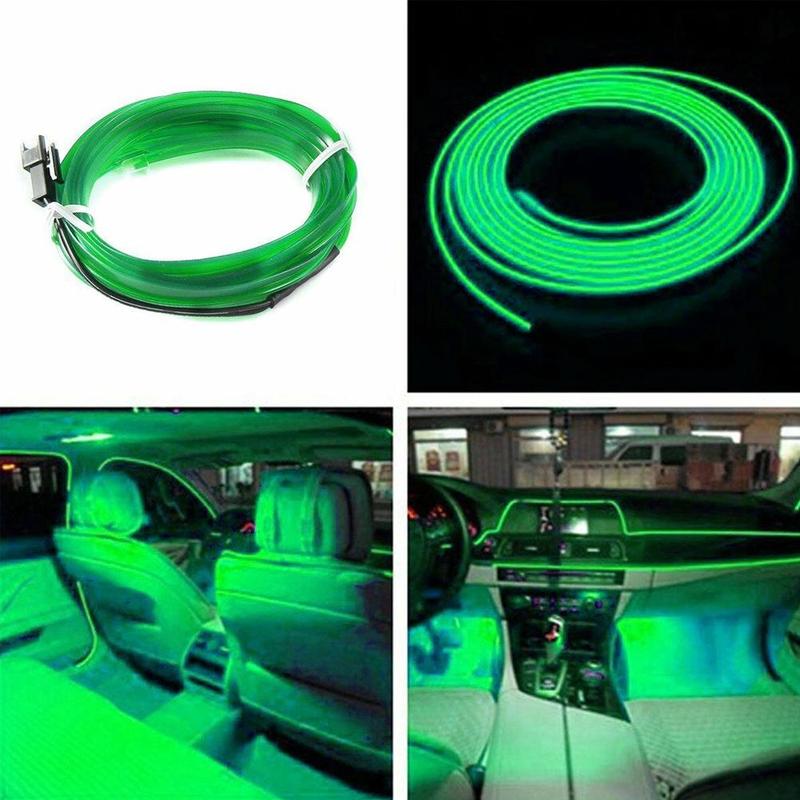 2M Auto-interieur Sfeer Lamp 12V Auto Flexibele Strip Led Strip Led Licht Auto Licht Koud Dashboard Interieur decorat E3X9