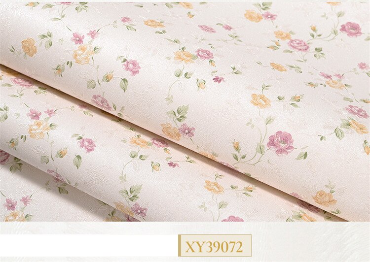 Papel tapiz coreano rosa púrpura floral PVC impermeable para dormitorio Sala pared rollo de papel decoración del hogar 10MX53CM: 39072