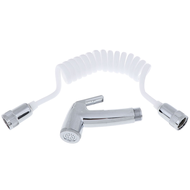 Roestvrijstalen handdouche, toilet, bidet, sproeier, roestvrijstalen douche, stoffen luiersproeiset voor toiletten, bidet, badkamer, handsproeier, wc-douchekop, wastafel, slang, telescopisch, 200 cm