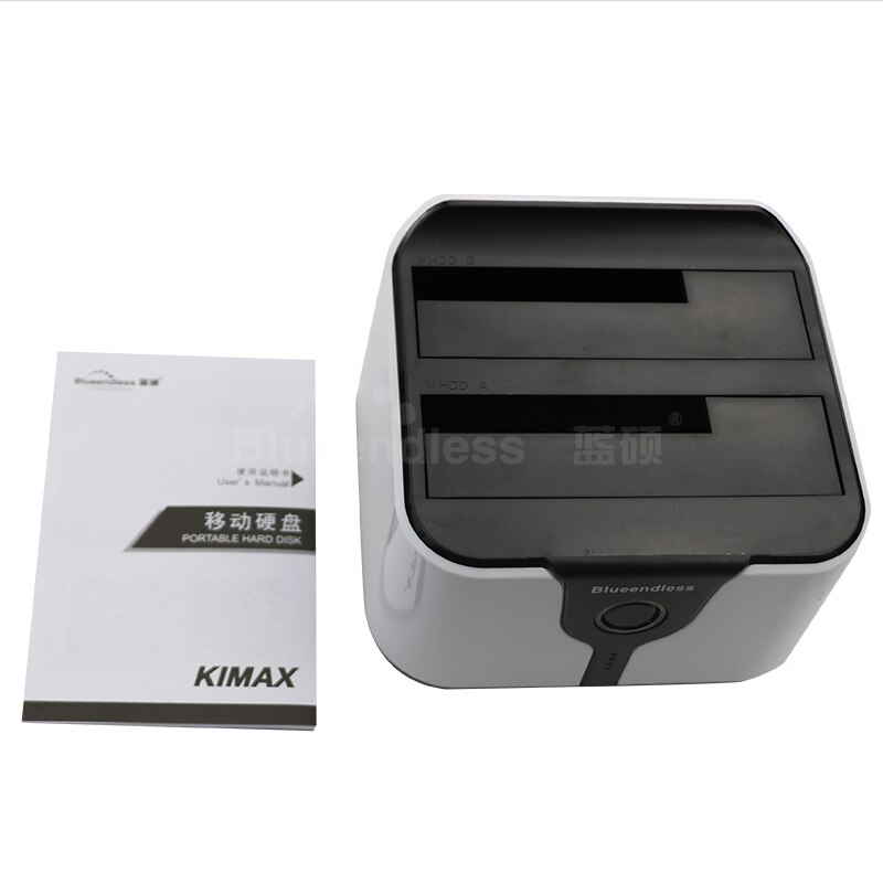 2 tray docking station for hard disk suits SATA 2.5"/3.5" hdd support max 4tb HDD usb 3.0 clone function HDD docking station