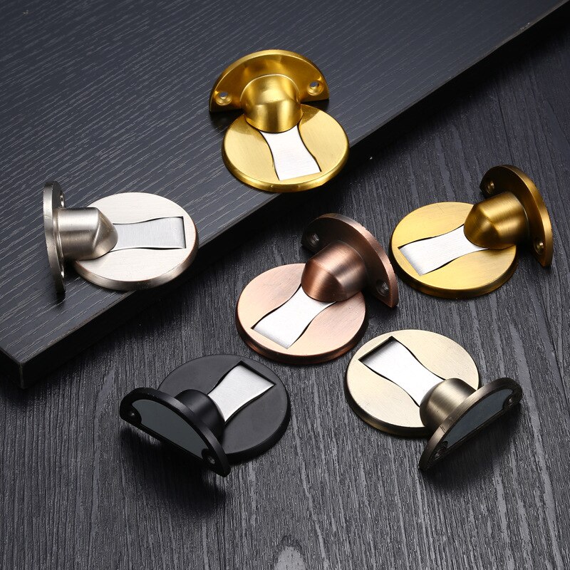 Upgrade Magnet Door Stops Stainless Steel Door Stopper Magnetic Door Holder Toilet Glass Door Hidden Doorstop Furniture Hardware