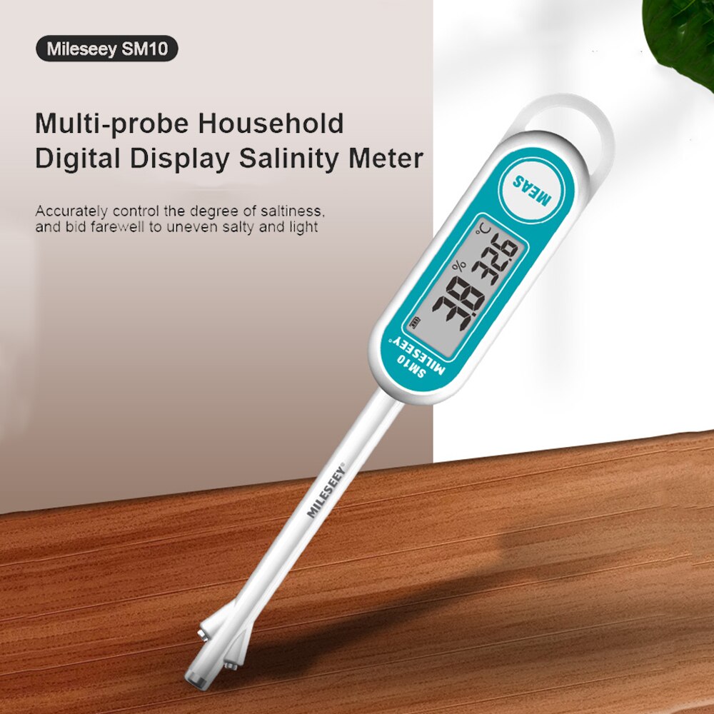 Multi-point Electric Salinity Meter LCD Digital Salinometer Mini Salt Measuring Device Rechargeable Salimeter Salinograph