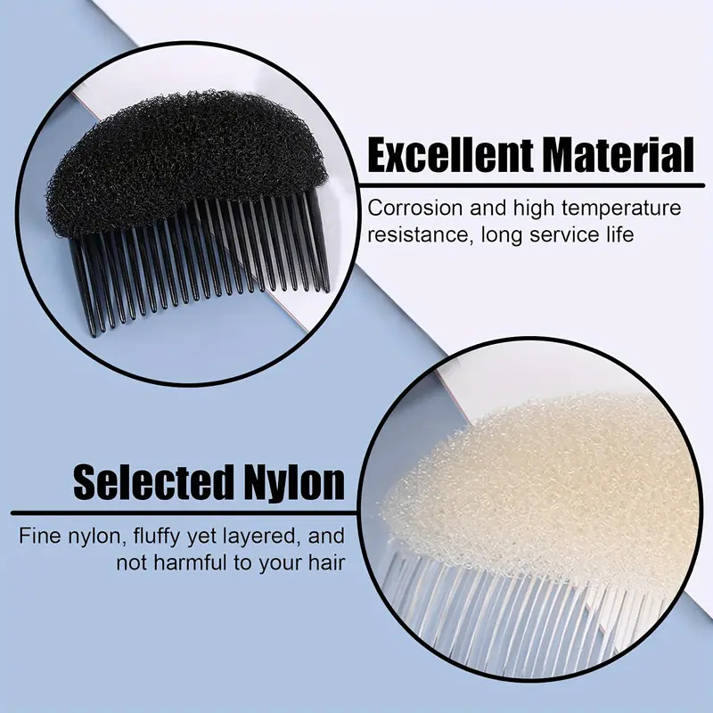 Almohadillas para el cabello esponjosas para aumentar el volumen del cabello, pinzas para el cabello, esponja práctica para el cabello, accesorios de peluquería para mujeres y niñas
