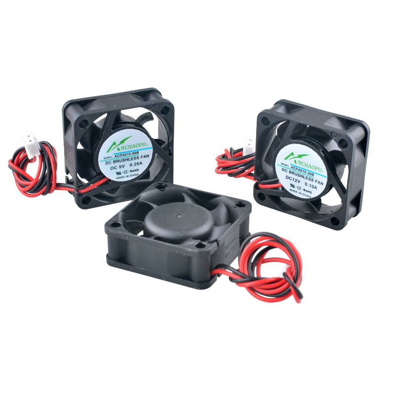 ACP4015 40 mm Industrie-Lüfter, 40 x 40 x 15 mm, Mehrspannung (5 V/12 V/24 V), leiser Hochgeschwindigkeits-Lüfter für Stromversorgung/PC/Drucker