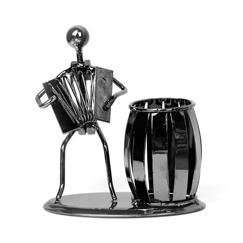 Metal Music Player Pencil Holder Cute Support Pen Stand Tablets Desk Organizer Home Decoration Student Accessory