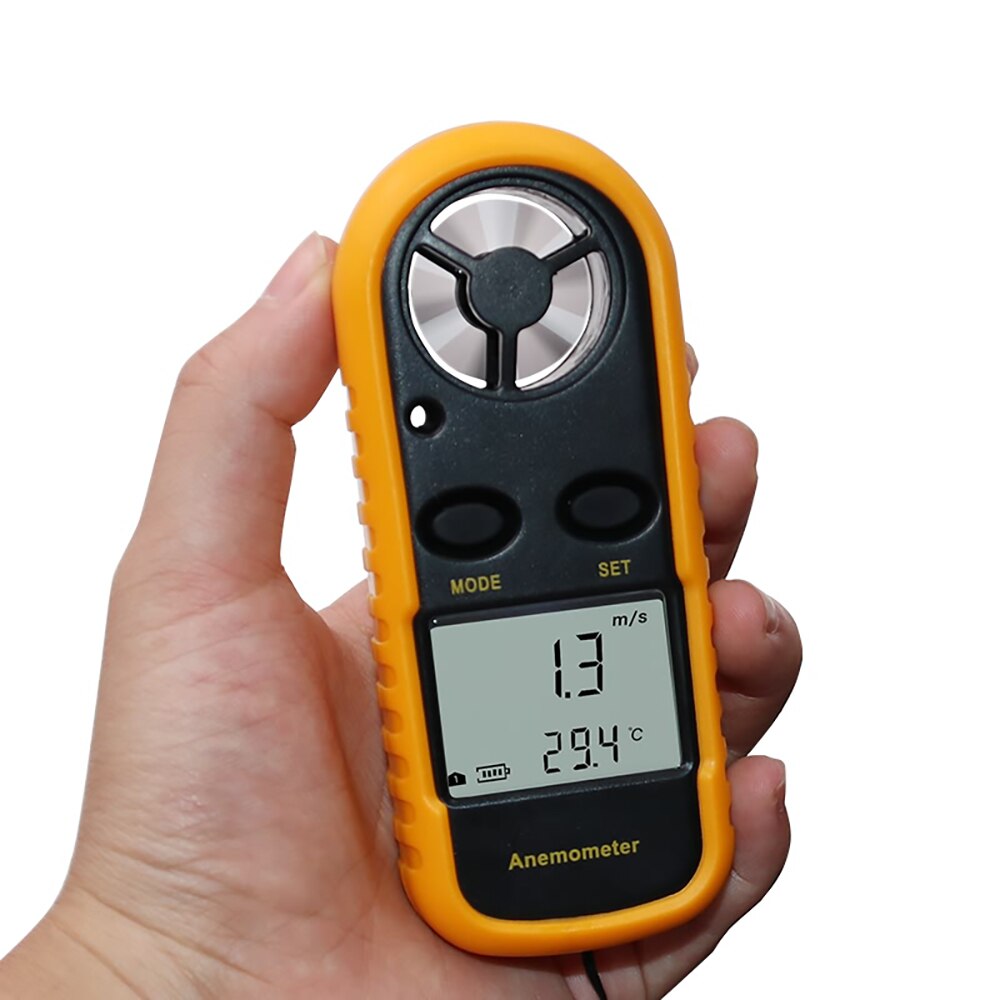 Handheld Anemometer Wind Speed Meter Anemometer Anemometro 30m/s Temperature Tester -10 ~ 45C Wind Meter LCD Backlight