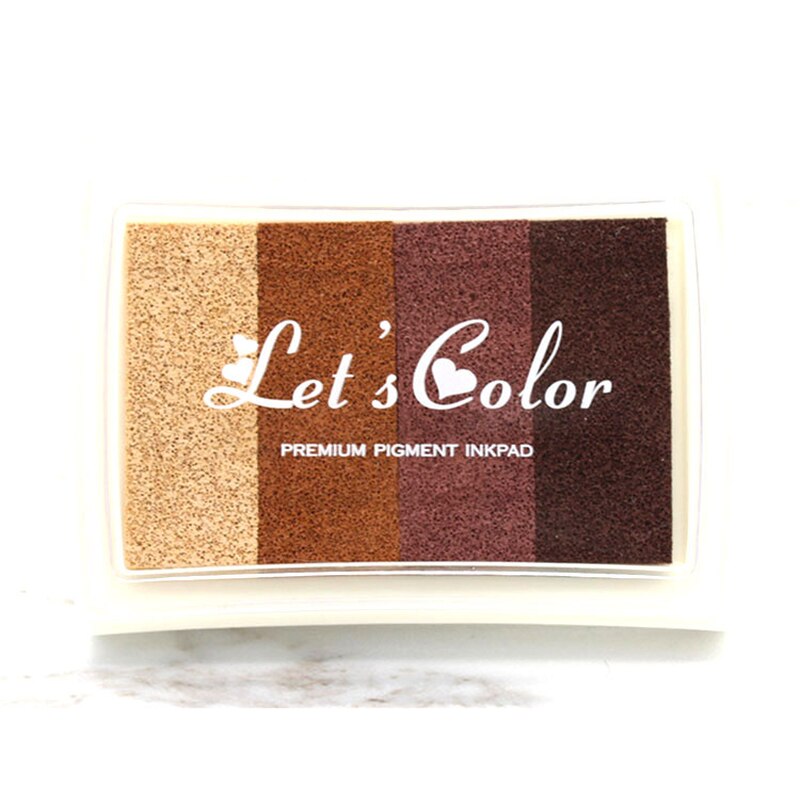 Almohadilla de tinta para álbum de recortes, sellos coloridos de tinta para decoración, sellos de sellado, pintura, de boda, 1 caja/5 colores
