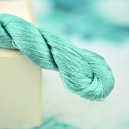 400m Solid Color Embroidery Mulberry Silk Material Wrapping Flower Velvet Flower Thread Green Series: No. 4