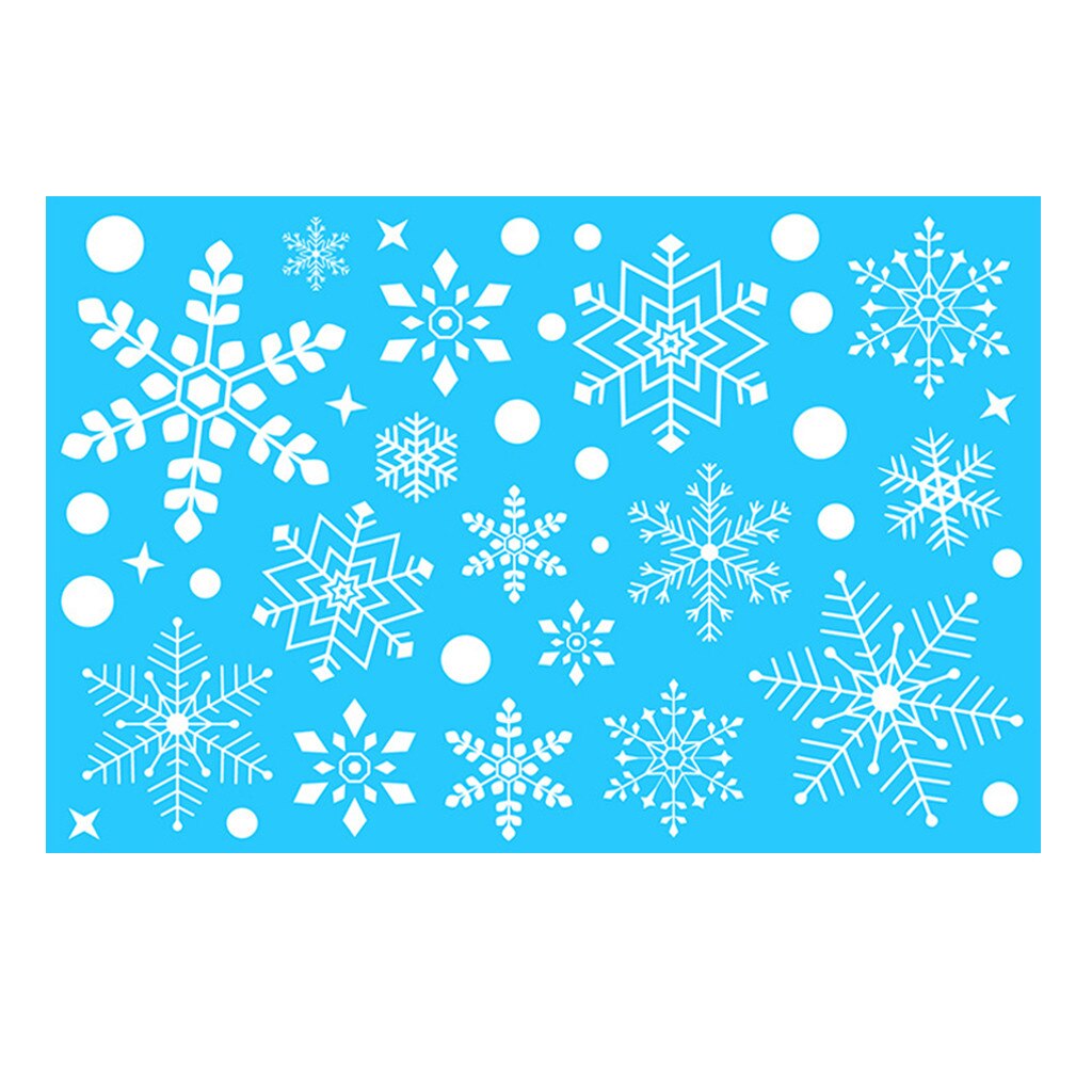 Christmas Stickers For Window Double-sided Static Window Stickers Glass Stickers Xmas Decor For Home Wall Stickers Year: D