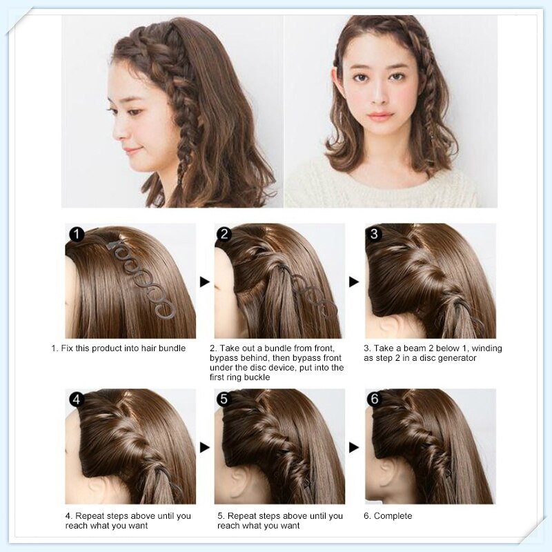 1pcs Multi-style Women Hair Twist Styling Clip Stick Bun Maker DIY Hair Braiding Tools Hair Accessories Braider DIY Hairstyle