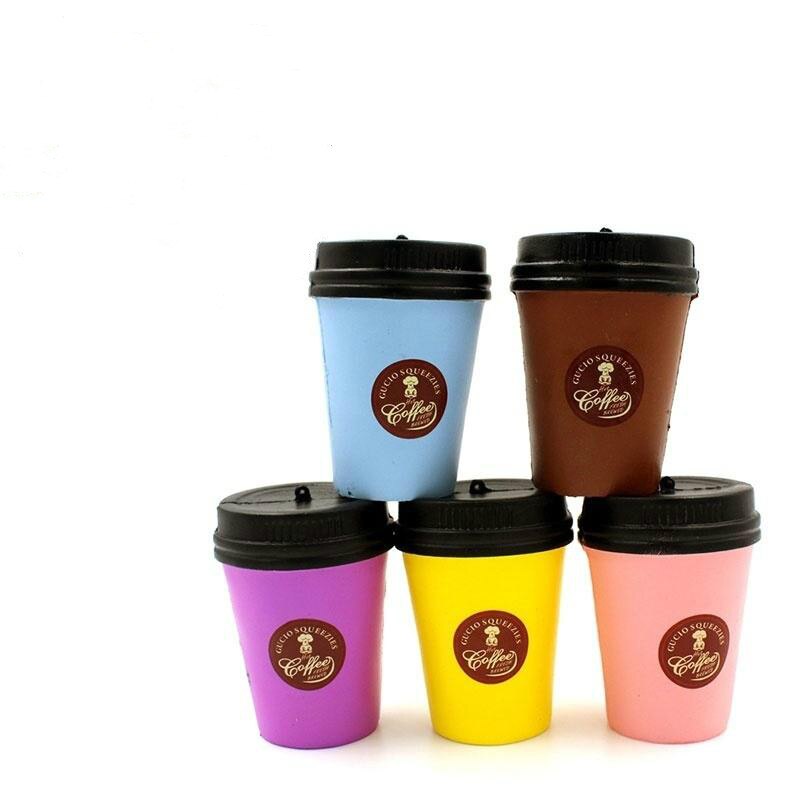 Softpusimulationkaffekopparlågstudsleksaker mobiltelefonremsnyckelkedja brödstressavlastare lågstigande bröd(siz: Default Title