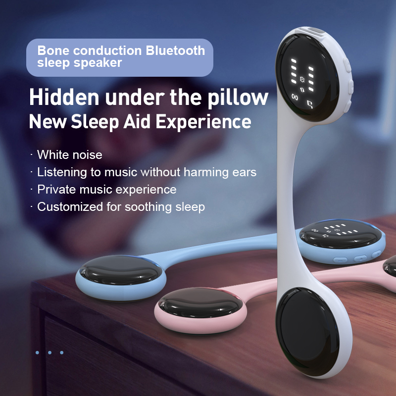 Bone Conduction Portable Bluetooth Sleeping Speaker Built-In 10 Natural Sounds White Noise TF Card Music Box Under The Pillow