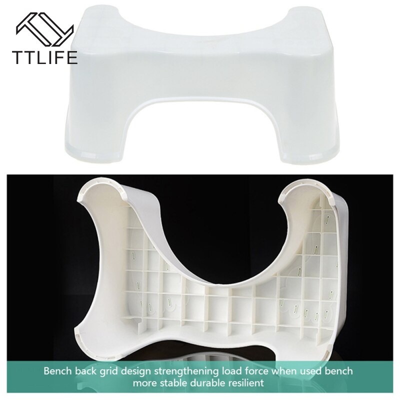 TTLIFE Home Squatting Stool Bathroom Squat Toilet Stool Compact Squatty Potty Stool Portable Step Seat for Home Bathroom Toilet