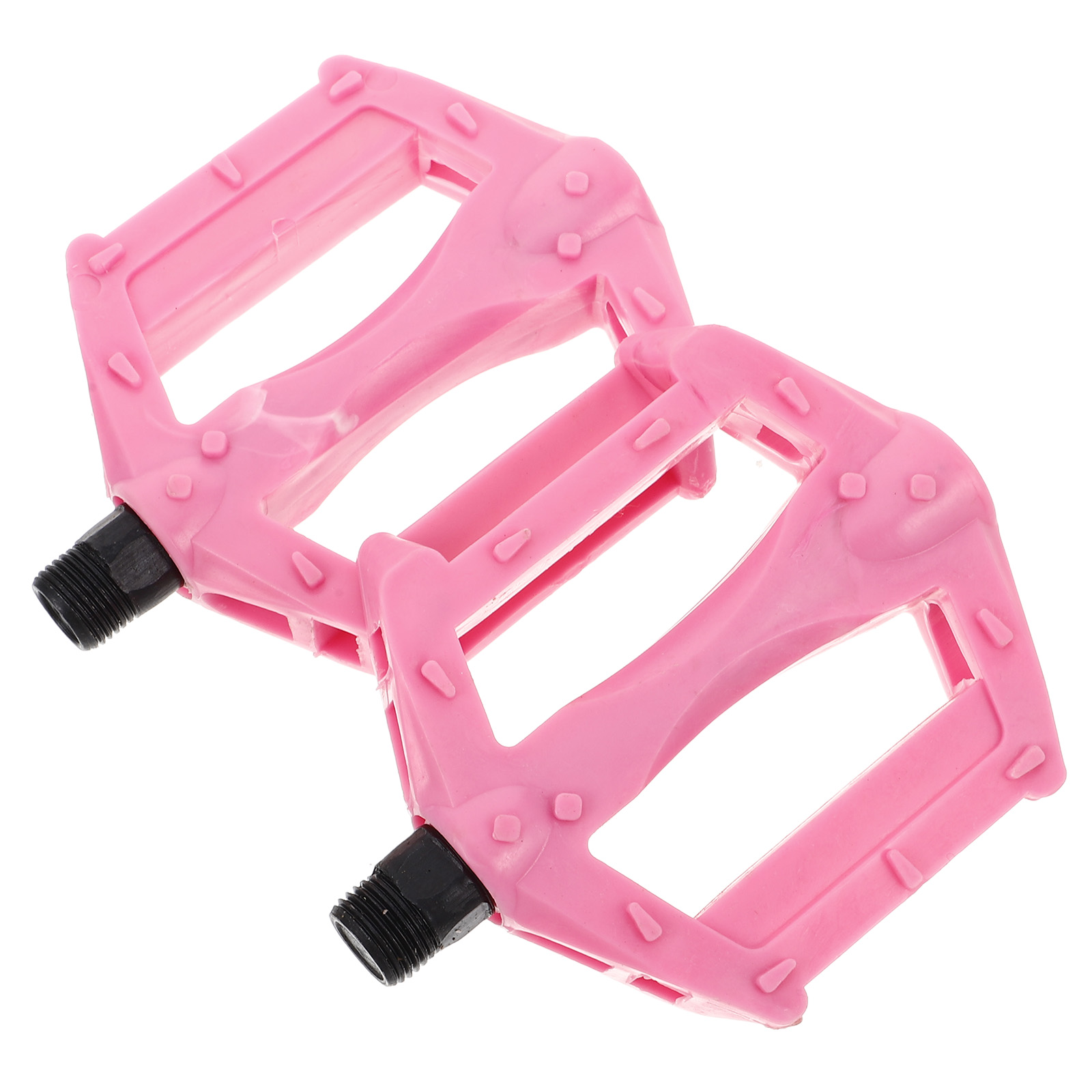 Børnecykelpedaler holdbar plast jern stabil støtte skridsikker kompatibel børn småbørn voksen foldbar pink tilbehør