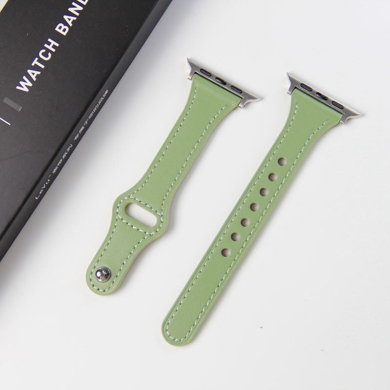 Thin Leather Strap for Apple Watch Band 10 9 8 42mm 46mm 41mm 44mm 45mm 38/40mm Women Watchband Bracelet Belt iWatch 7 se 6 5 4