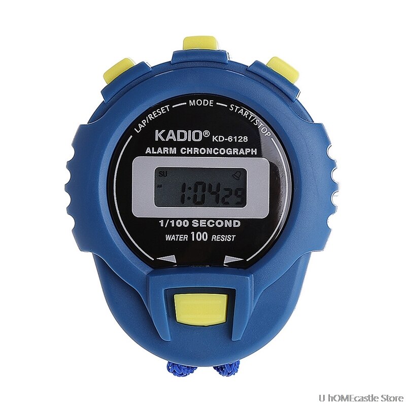 Sports Stopwatch Handheld Digital LCD Sports Stopwatch Chronograph Counter Timer With Strap