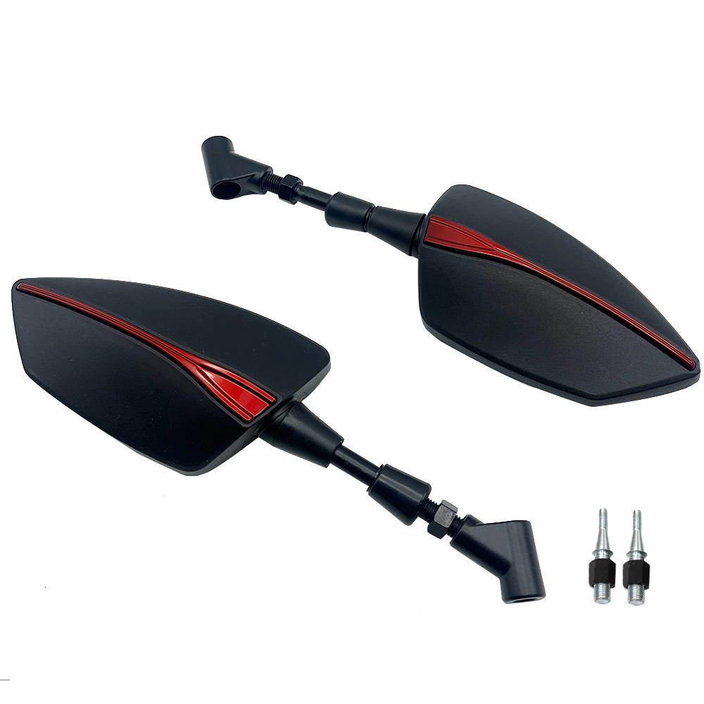 Espejo retrovisor lateral para motocicleta, retrovisores de ajuste izquierdo y derecho para KYMCO Xciting 250, 300, 400, AK550, AK 550, -: Gris oscuro