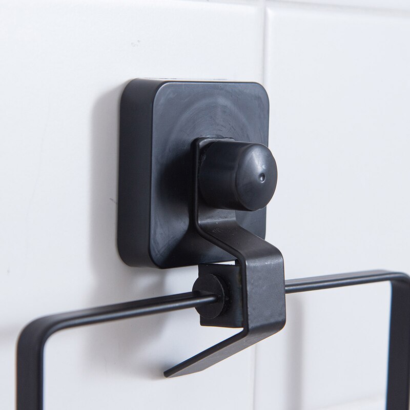 Orz Badkamer Wandmontage Handdoekhouder Sucker Iron Washandje Houder Badkamer Hardware Accessoires Handdoek Ring