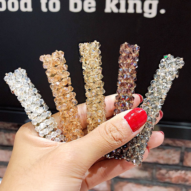 Skinnende krystal hårspænder til kvinder hårpynt pandebånd søde hårspænder hårnåle hårtilbehør