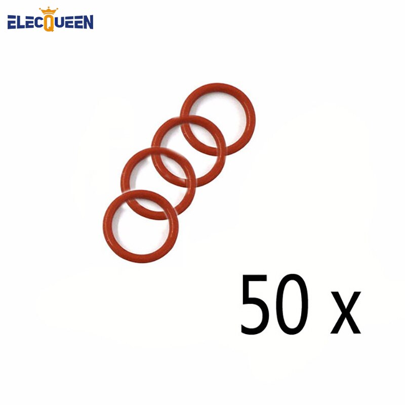 Joint torique rouge en Silicone de alimentaire, 50 pièces/lot, sans soudure, pour brassage à domicile, bouilloire, matériel à haute température