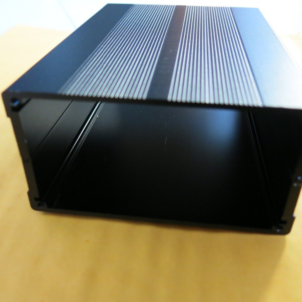 150x105x55mm(LxWxH) Aluminum Project Box Enclosure case encloser shell PCB Gehaeuse black Alugehaeuse Heatsink