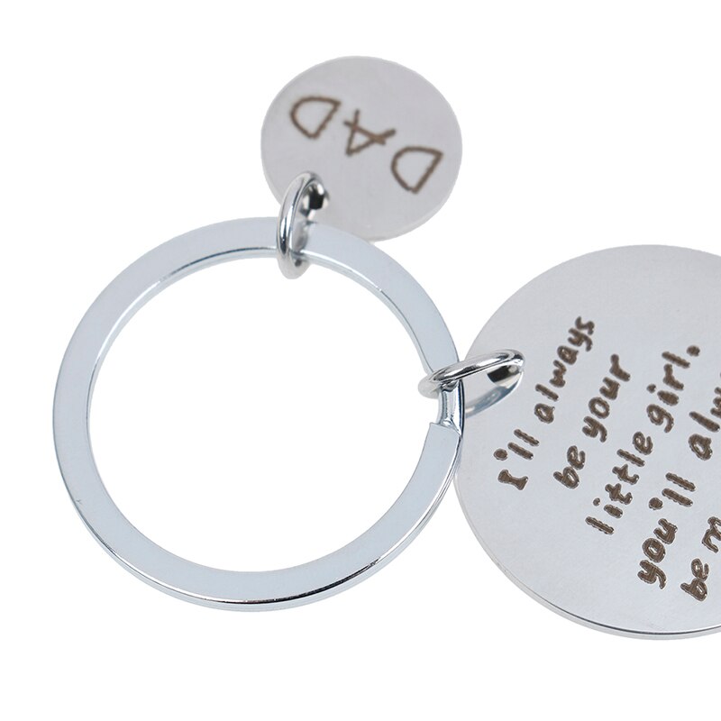 Vatertag Keychain ICH werden immer ihr kleines mädchen, Sie werden immer mein Held! Legierung Keychain Familie Schlüsselring Für Papa