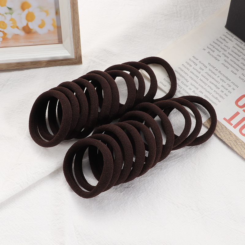 20pcs Girls Big Elastic Hair Bands Rubber Band Ponytail Holder Gum Headband Rubber Bands Women Hair Accessories: Light Grey