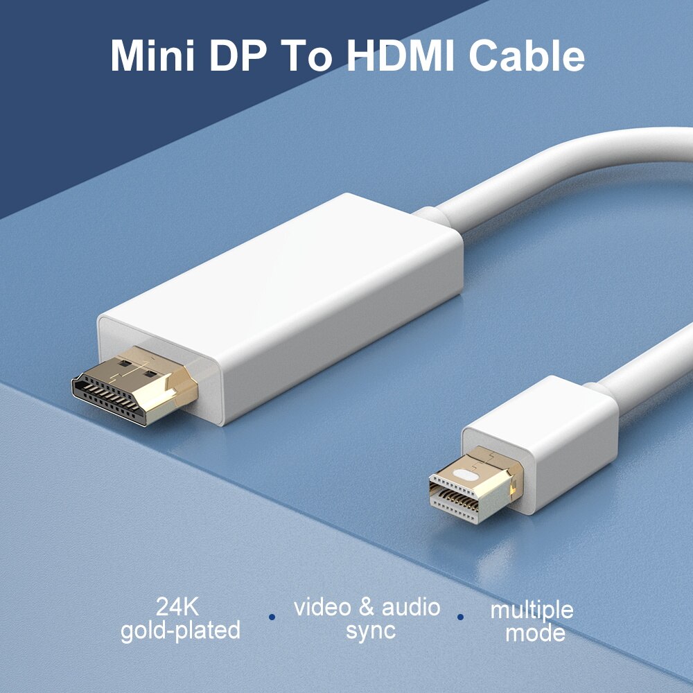 Fsu 6ft 1.8m thunderbolt mini displayport display port dp - hdmi -sovitinkaapeli apple mac macbook pro air mini dp - hdmi -sovitinkaapeli