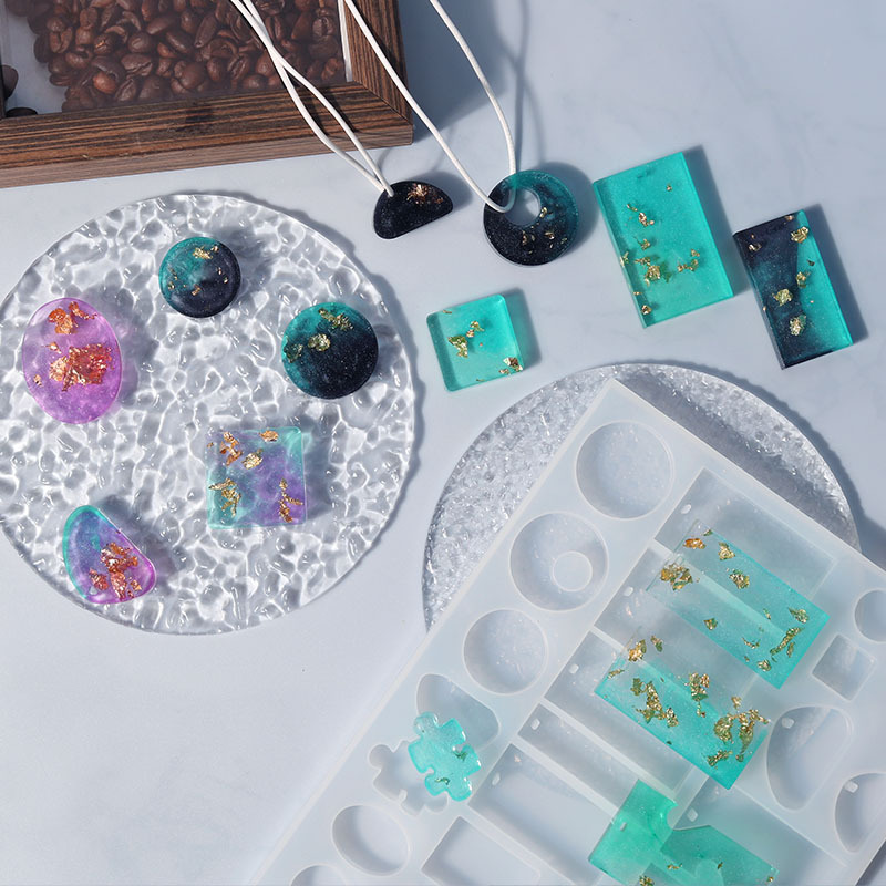 Silicone Earrings Mold Earring Resin Mold Jewelry Making Casting Tools Earring Hooks for Craft DIY Charms Pendant Earring Making