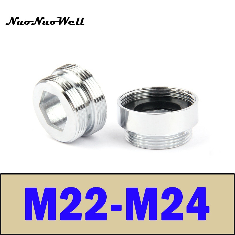 1pc NuoNuoWell Stainless Steel M22-M24 Thread Connector for Faucet Fittings Tap Adapter Bubbler Parts Water Purifier Accessory