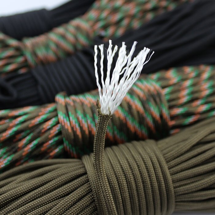 50ft 550lb paracord koord parachute lanyard 7 kern streng touw 4mm dia voor kamperen wandelen buiten thuis 15.2m camouflage kleuren