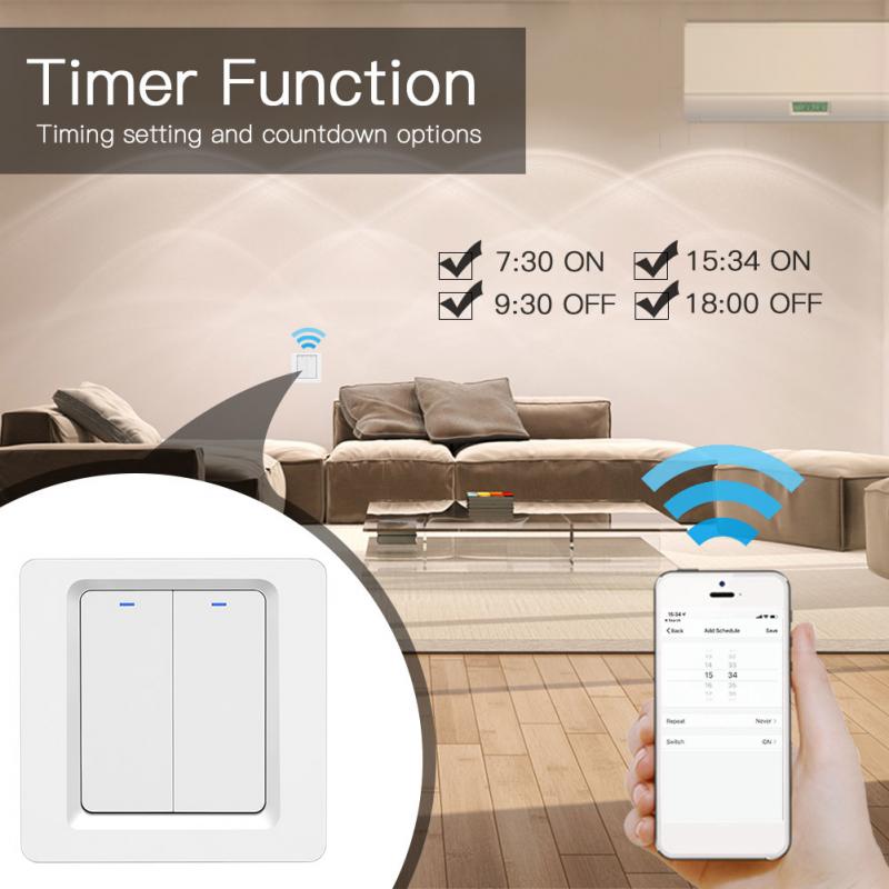 Smart Wall Switch Zigbee Wireless Tuya Smart Life Remote Control Light Switch Wall Fire Wire Triple Button For Alexa Google Home