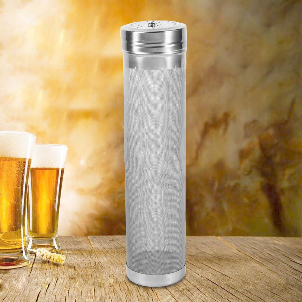 Barware siler rustfrit stål øl & vinbryggefilter hop edderkop hjemmebryggetønde tør beholder sølvølsfilter