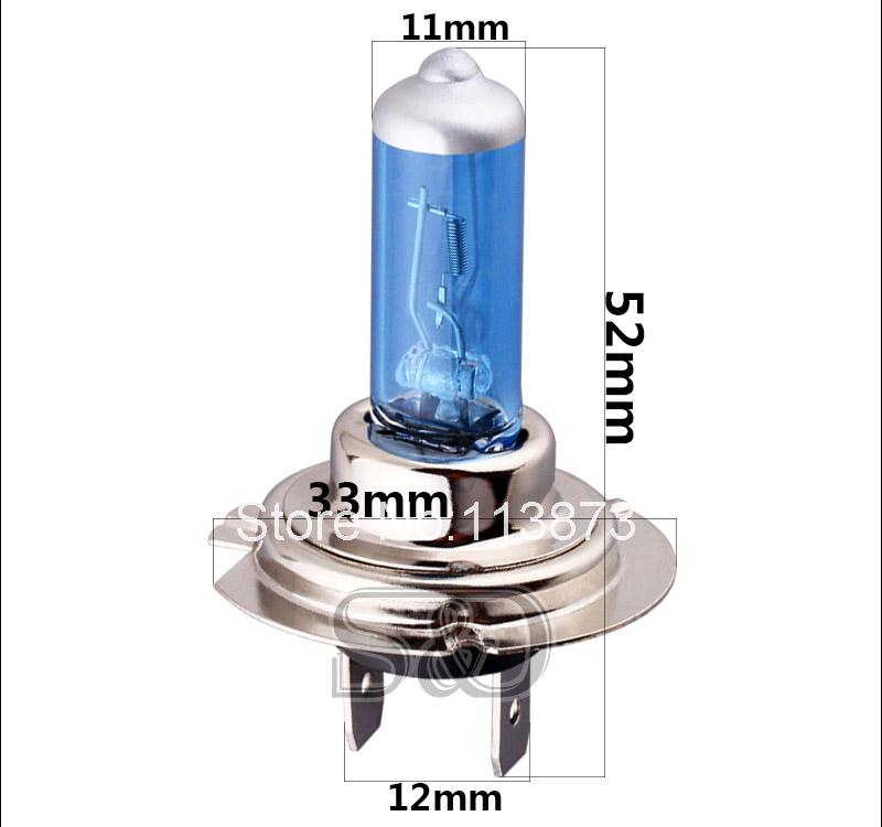 10pcs 24V H7 100W Halogen Bulb Super Bright Fog Lights High Power Car Headlight Lamps for Car Light Source parking White 5500K