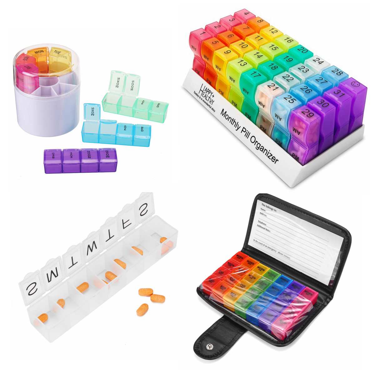 7/28/32 Slots Monthly Pill Organizer Box Tablet Holder Medicine Container Organizer Case Travel Daily Pill Storage Box Option
