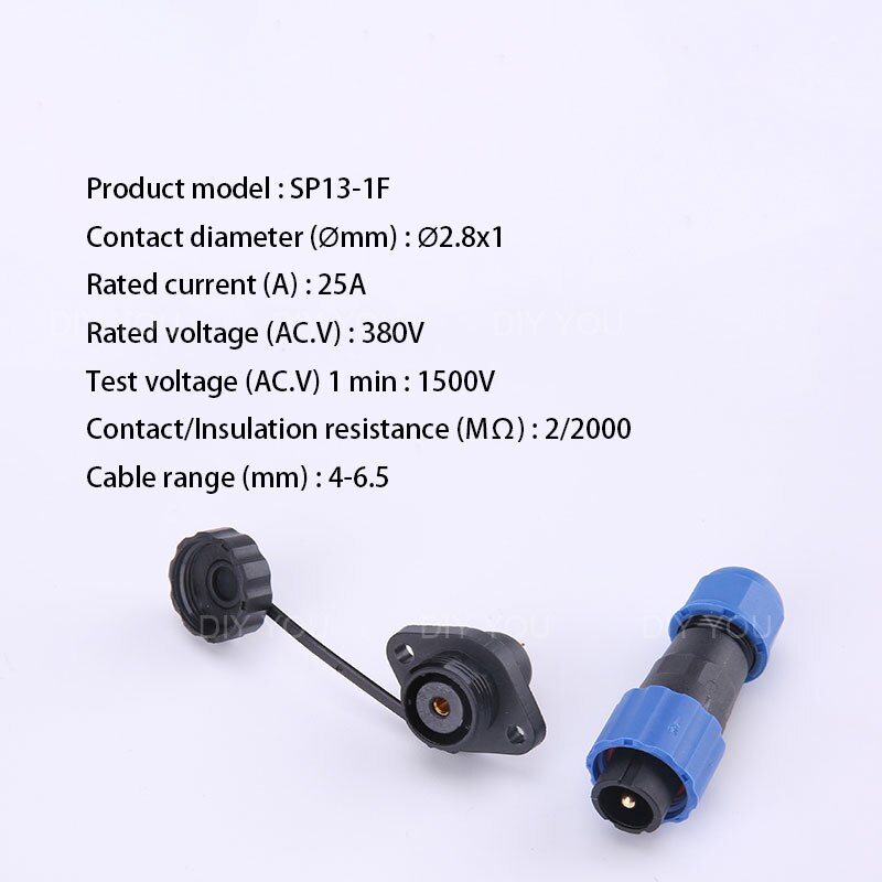 IP68 Aviation Plug SP13 1 2 3 4 5 6 7 Pin cable connectors Plug and socket Flange Type Waterproof connector DIY YOU: SP13-1F