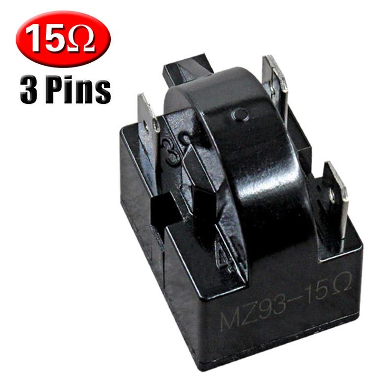 1pc 3pin 15 ohm refrigerator PTC starter refrigerator freezer compressor starter overload protector