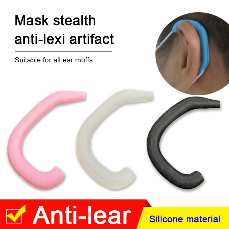 Draagbare Anti Pijn Elastische Zachte Siliconen Oorbeschermers Protector Masker Touw Cover Zachte Beschermende Oren Masker Band Gespen Accessoires