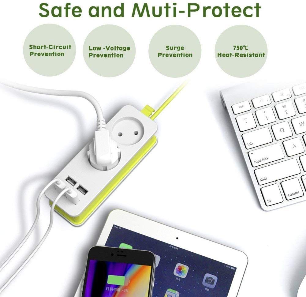 Flere bærbare rejser 1200w 1.5m 4 usb port oplader stik eu uk us stik stikdåse stik adapter til smartphones tablets