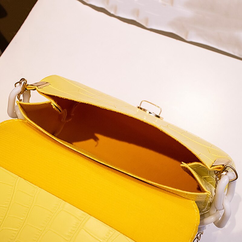 Lässige kleine schultertaschen mit alligatormuster für damen, große ketten, Bote-Tasche, handtasche, crossbody-handtasche, süßes täschchen
